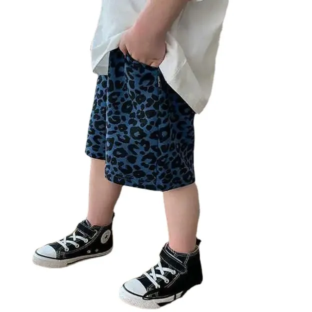 【90-150】かっこいい 韓国 おしゃれ ヒョウ柄 夏 子供 服 男の子 ショートパンツ