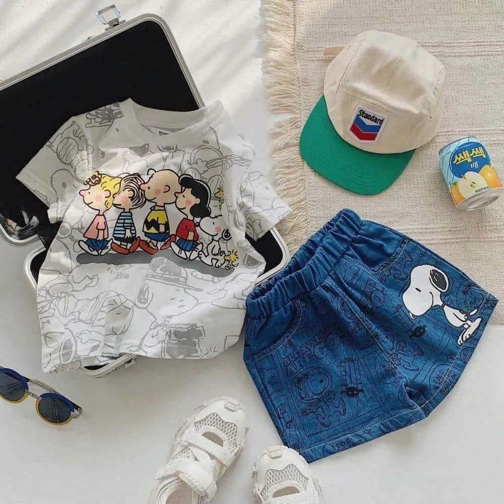 【80-150】2点セット 快適に着られる キッズ Tシャツ＆ショートパンツ 上下セッ ト
