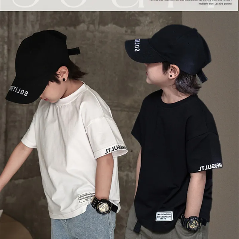 ファッション シンプル 男の子 夏 トップス 110-160 子供服 男の子 半袖 Tシャツ