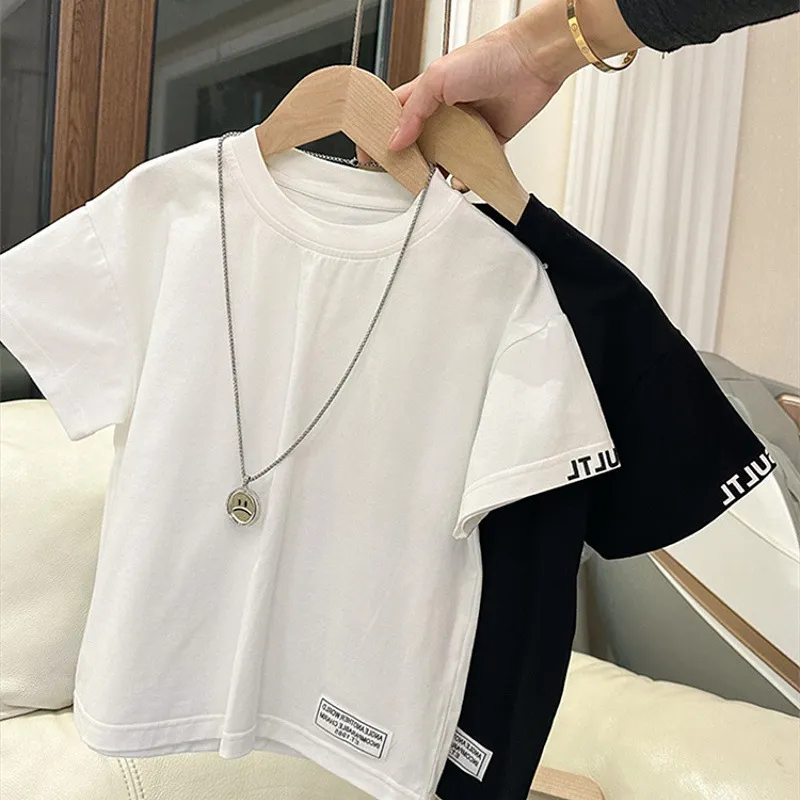 ファッション シンプル 男の子 夏 トップス 110-160 子供服 男の子 半袖 Tシャツ
