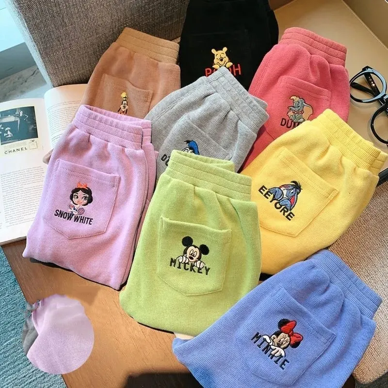 【90-140】人気急上昇 多色展開 無地 スポーツ ポケット カートゥーン  秋 子供服 キッズ ボトムス ロングパンツ