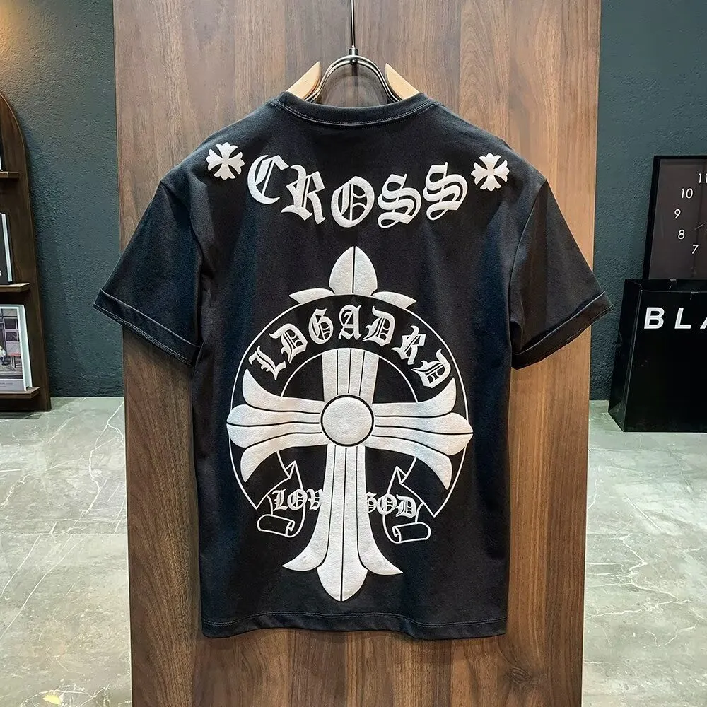 大人の定番 絶対流行 カジュアル  ファッション ラウンドネック 3色選べる  配色  プリント  Tシャツ