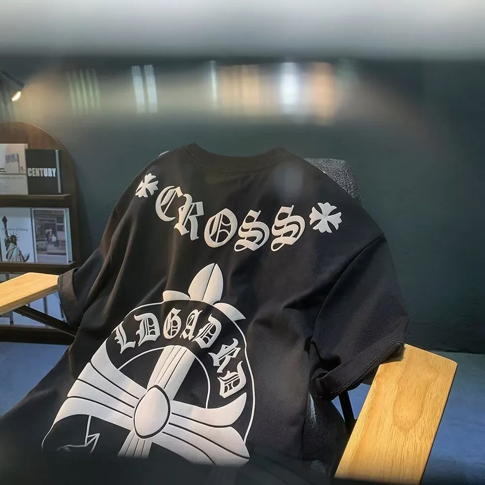 大人の定番 絶対流行 カジュアル  ファッション ラウンドネック 3色選べる  配色  プリント  Tシャツ
