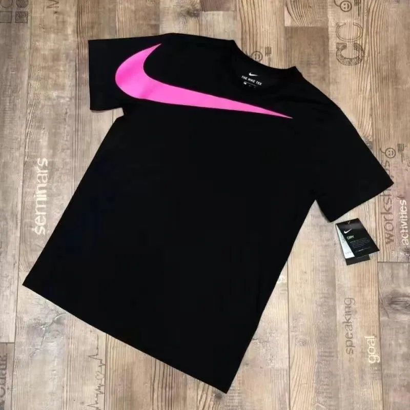 スポーツ 日常 シンプル プリント ラウンドネック 半袖 男女限らず ゆったり 夏 Ｔシャツ
