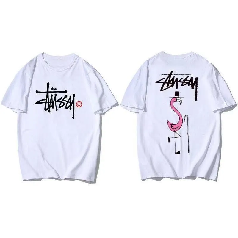 カジュアル 日常 ファッション  コットン ラウンドネック プリント コットン 通気性 ゆったり Ｔシャツ