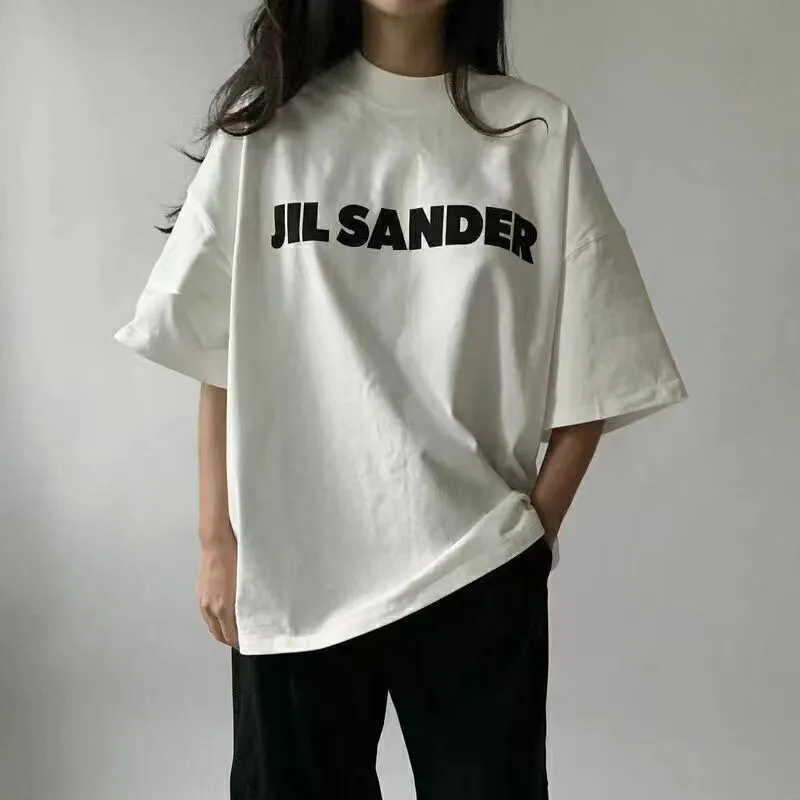 質感のいい ノームコア 無地 アルファベット 2色選べる 夏 オーバーサイズ  半袖 メンズレデイーズ Ｔシャツ