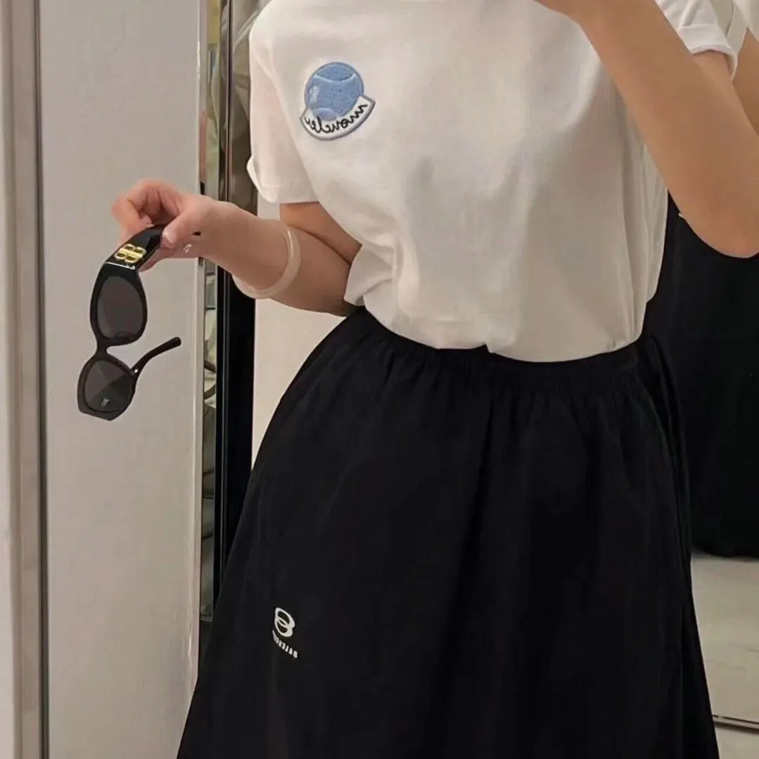 新品 夏 4色選べる ゆったり カジュアル ラウンドネック  プリント 無地 オーバーサイズ 快適 Ｔシャツ　