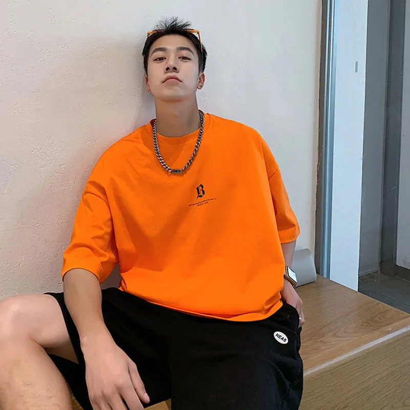 オーバーサイズ 夏 合わせやすい 安い 手触り良く 高級感 シンプル ゆったり ストリート系 Ｔシャツ　