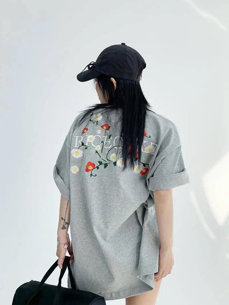 2024新作 chic 夏 花柄 カジュアル 合わせやすい 着心地良い oversize カップル Tシャツ