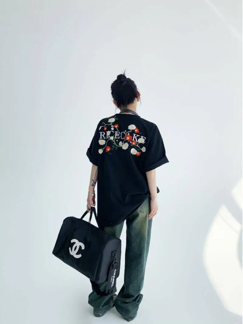 2024新作 chic 夏 花柄 カジュアル 合わせやすい 着心地良い oversize カップル Tシャツ