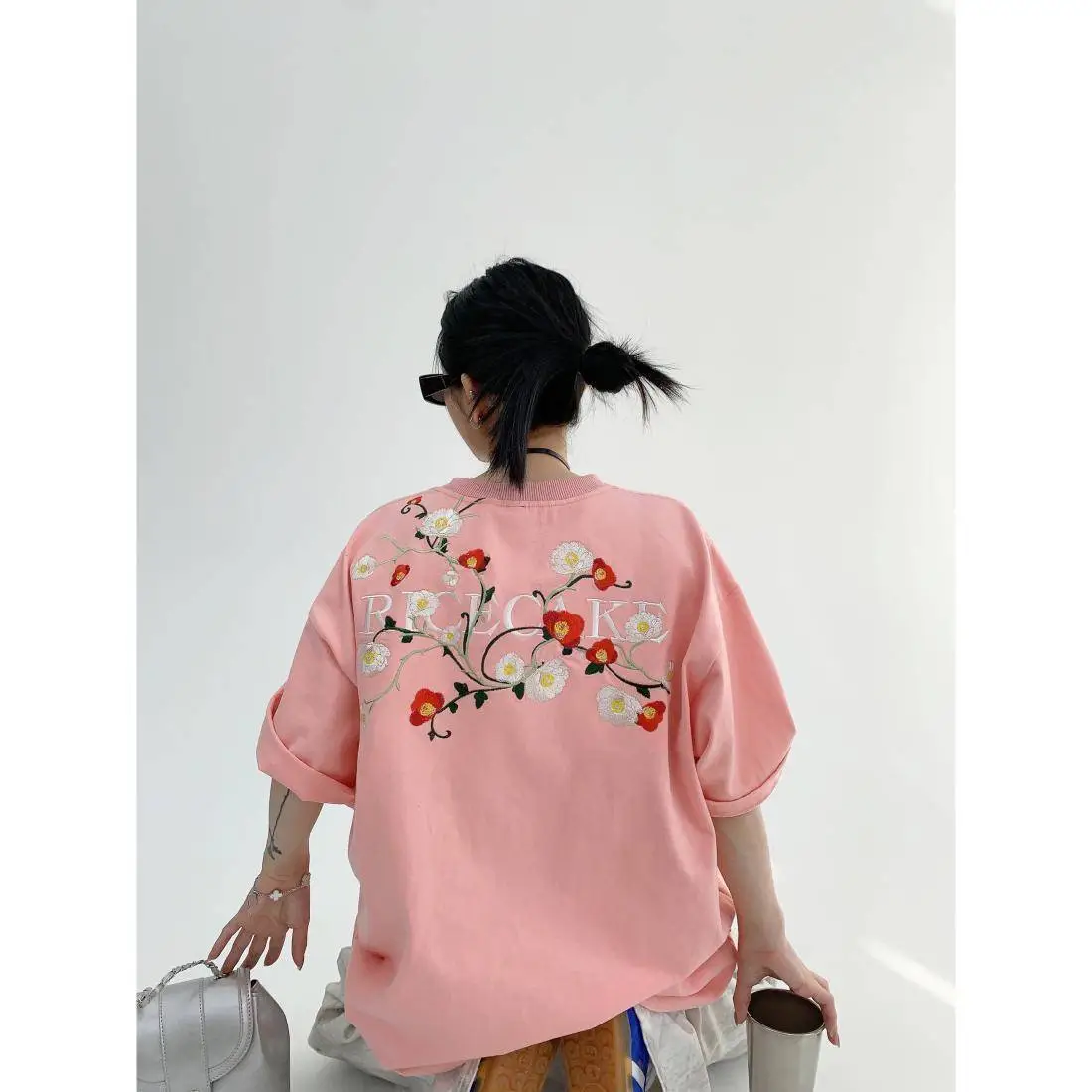 2024新作 chic 夏 花柄 カジュアル 合わせやすい 着心地良い oversize カップル Tシャツ