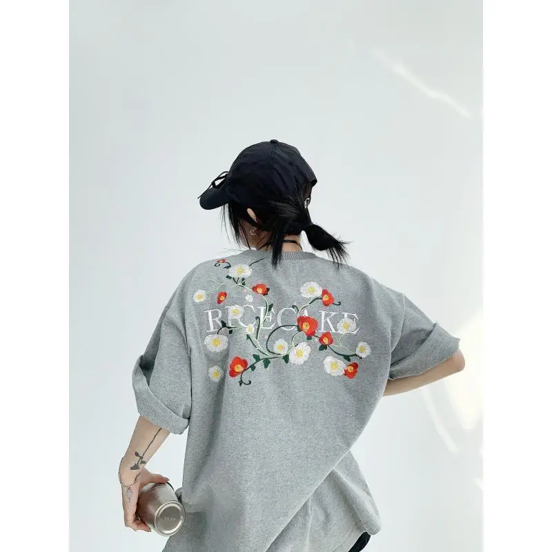 2024新作 chic 夏 花柄 カジュアル 合わせやすい 着心地良い oversize カップル Tシャツ