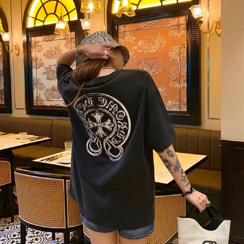 お手頃価格 着瘦せ シンプル ファッション プリント 夏 オーバーサイズ 合わせやすい Ｔシャツ