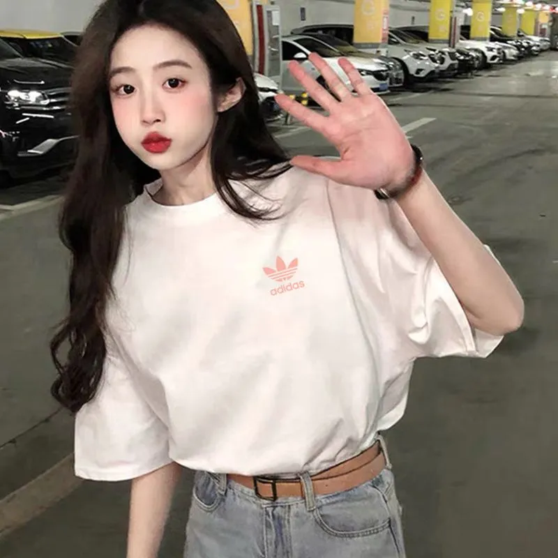 大注目！カジュアル 合わせやすい 着心地良い トレンド ルーズ ラウンドネック Tシャツ