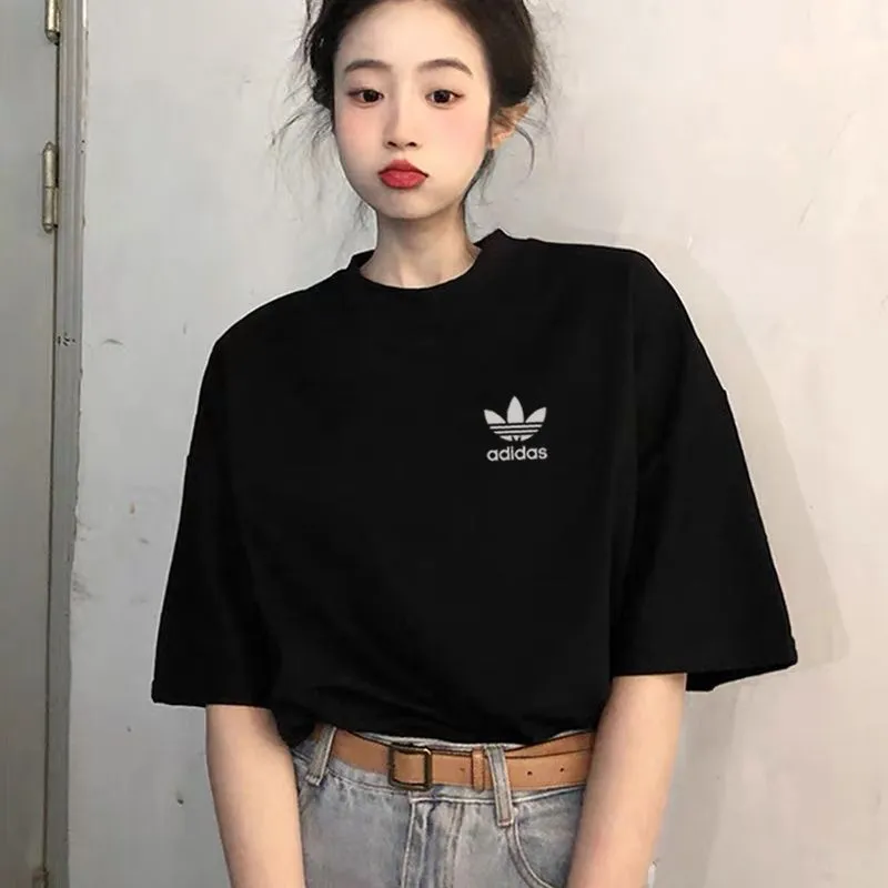 大注目！カジュアル 合わせやすい 着心地良い トレンド ルーズ ラウンドネック Tシャツ