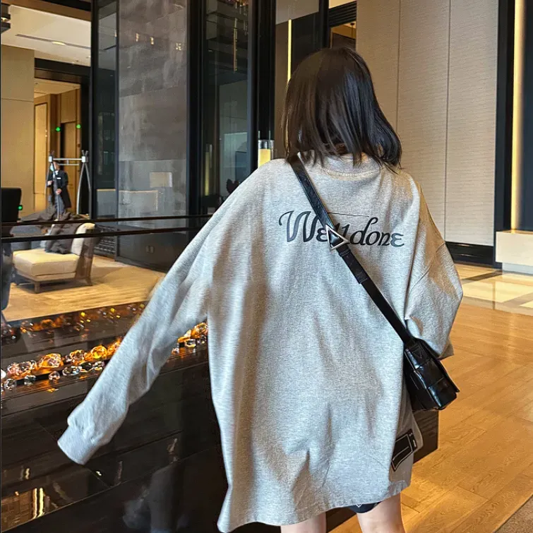 お気に入り 多色選べられ 爆売れ中  オーバーサイズ オシャレ 大注目 長袖 Tシャツ