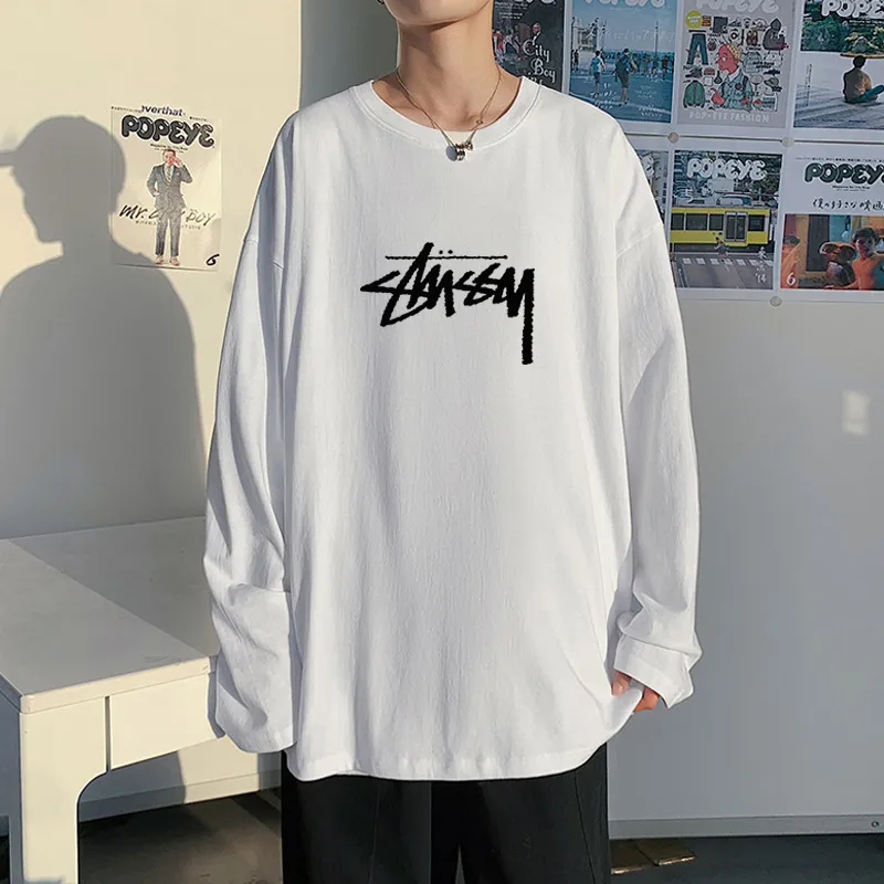 三色選べられ オーバーサイズ  シンプル   プリント キレカジ  ファッション大人気 長袖 Ｔシャツ