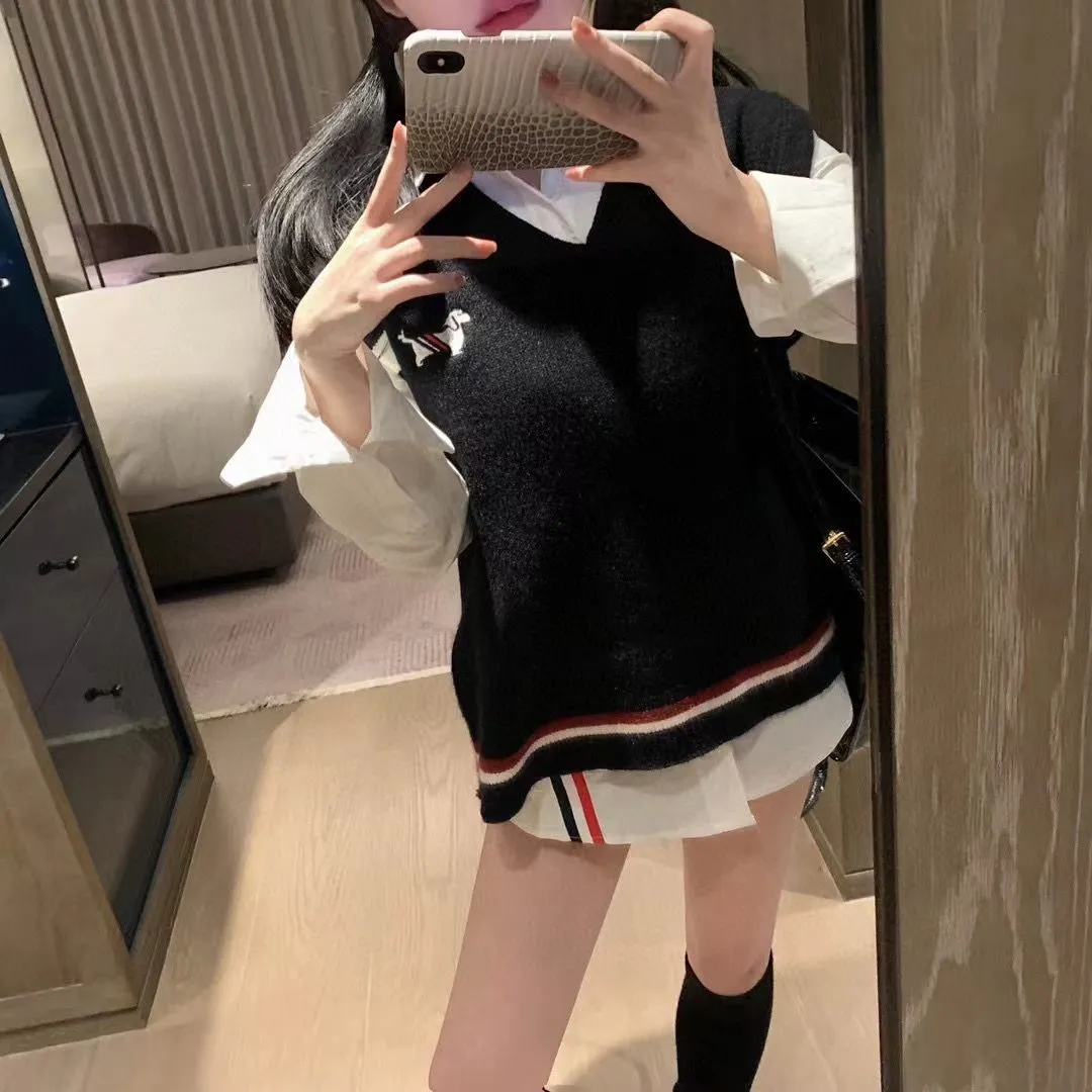 着心地良い 組み合わせやすい 美人度アップ 日常 カジュアル お気に入り スウィート ニット生地 可愛い ノースリーブ ベスト