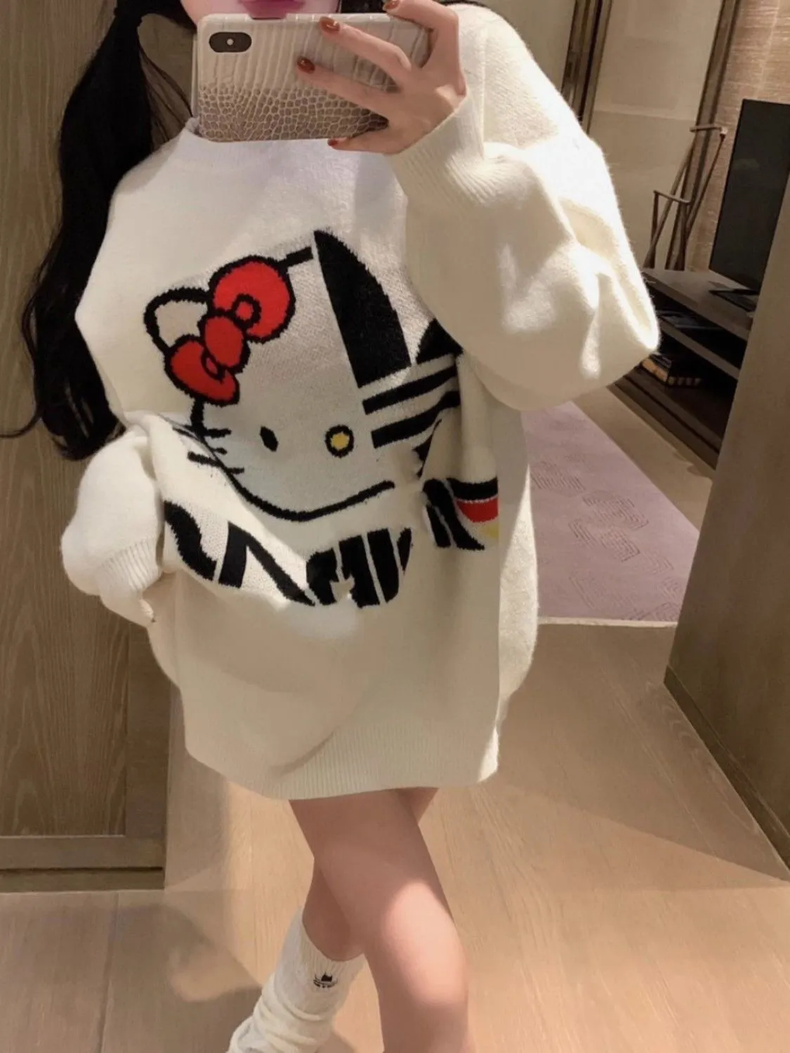 手放せない! 着回し力抜群 トレンド 可愛い オシャレ ディリー ルーズ ニット セーター