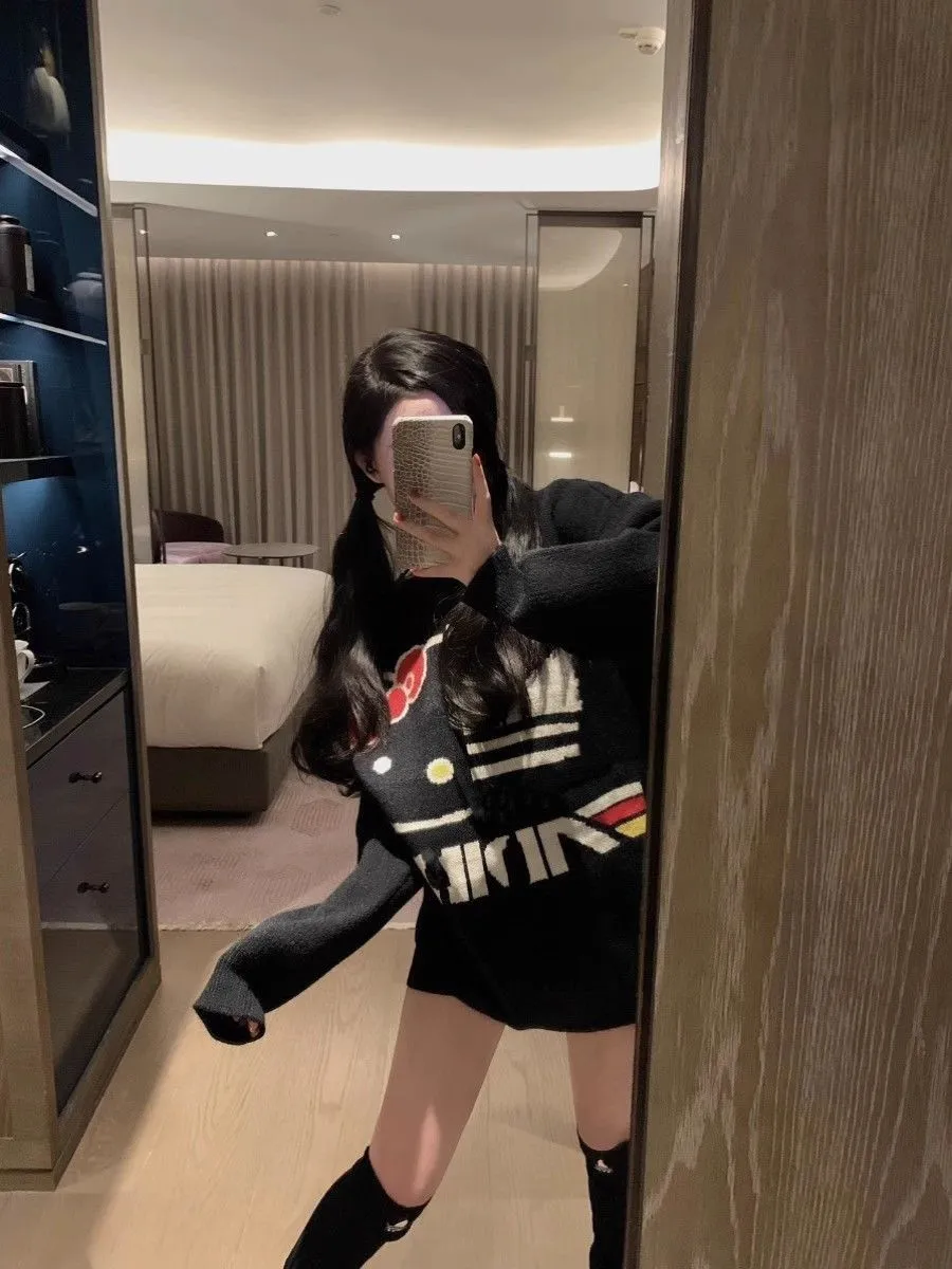 手放せない! 着回し力抜群 トレンド 可愛い オシャレ ディリー ルーズ ニット セーター