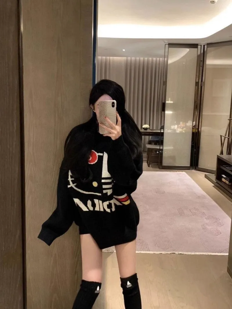 手放せない! 着回し力抜群 トレンド 可愛い オシャレ ディリー ルーズ ニット セーター