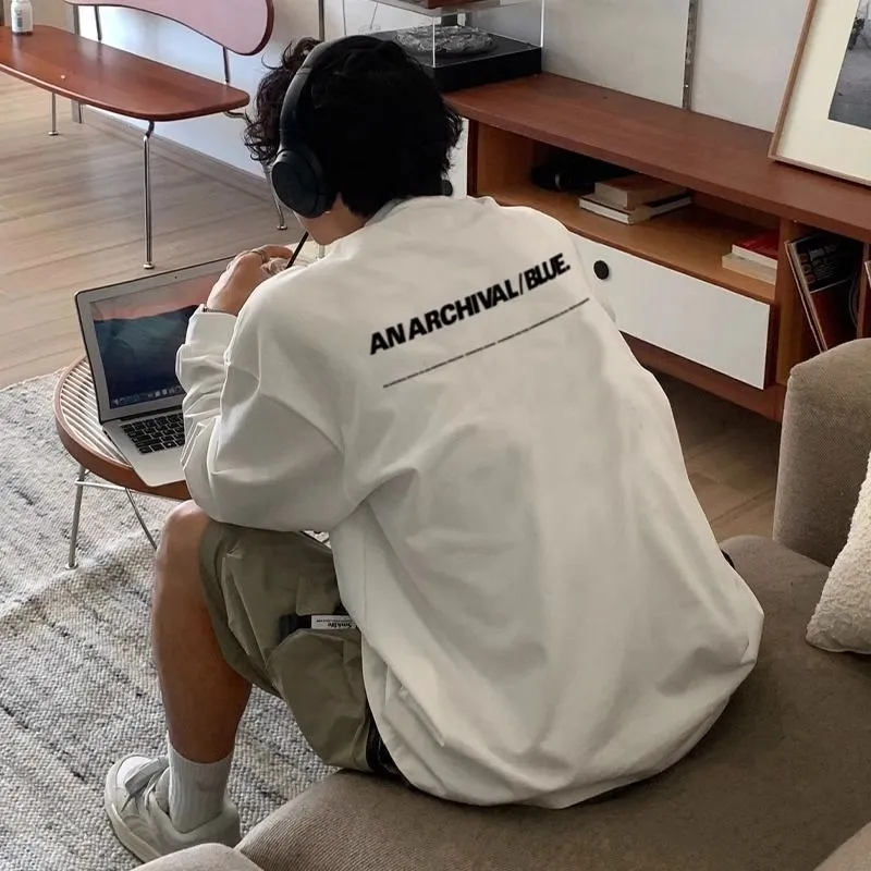 質感のいい 合わせやすい シンプル 新作 2色選べる アルファベット 秋 快適 長袖 Ｔシャツ