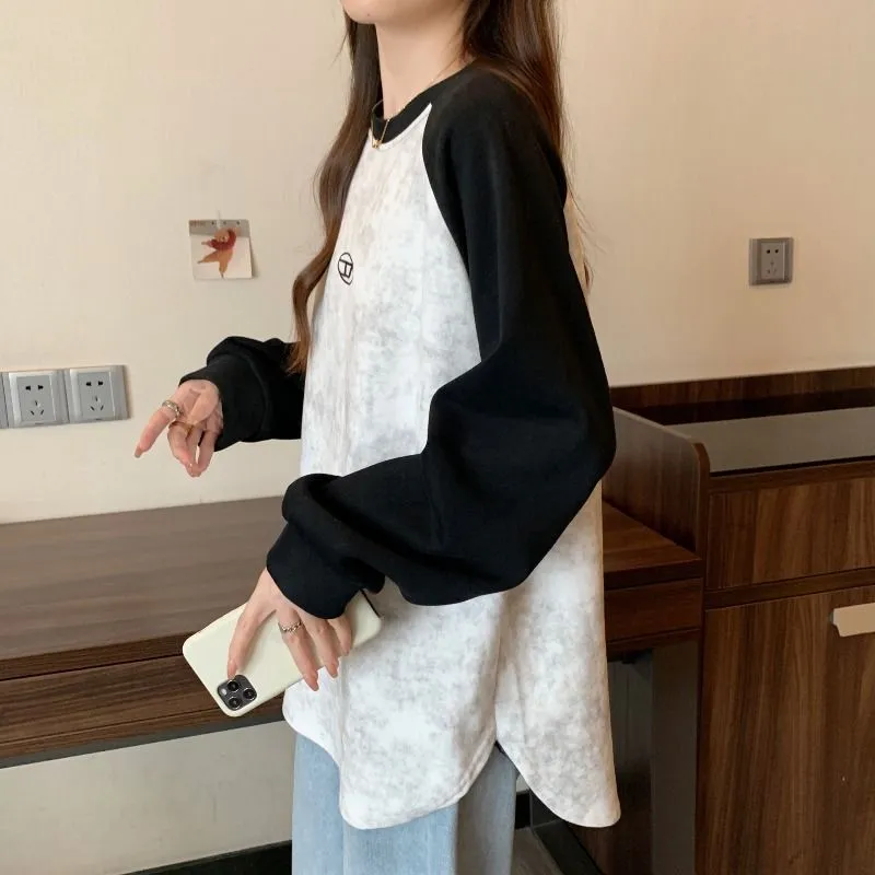 優しい雰囲気 着回し最強 人気爆発中 日常 エレガント おしゃれ ラウンドネック 長袖 Ｔシャツ