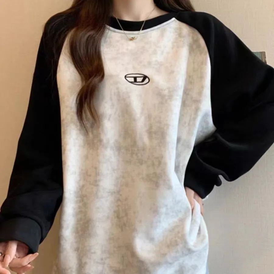 優しい雰囲気 着回し最強 人気爆発中 日常 エレガント おしゃれ ラウンドネック 長袖 Ｔシャツ