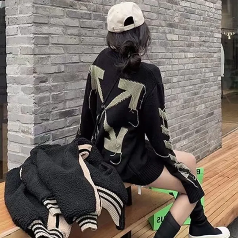 『S-2XL』元気いっぱい 長袖 ラウンドネック ニット生地 秋冬 ニットセーター