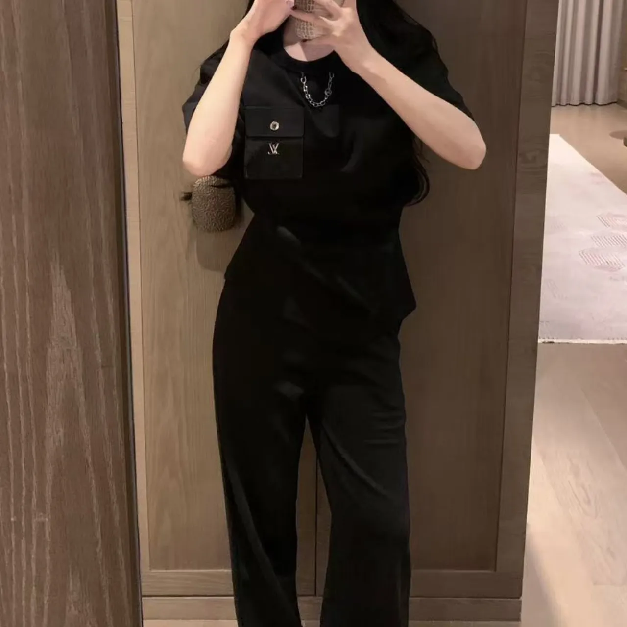 『S-L』優しい雰囲気 着回し最強 クラシック フィット感 Tシャツ カジュアルパンツ