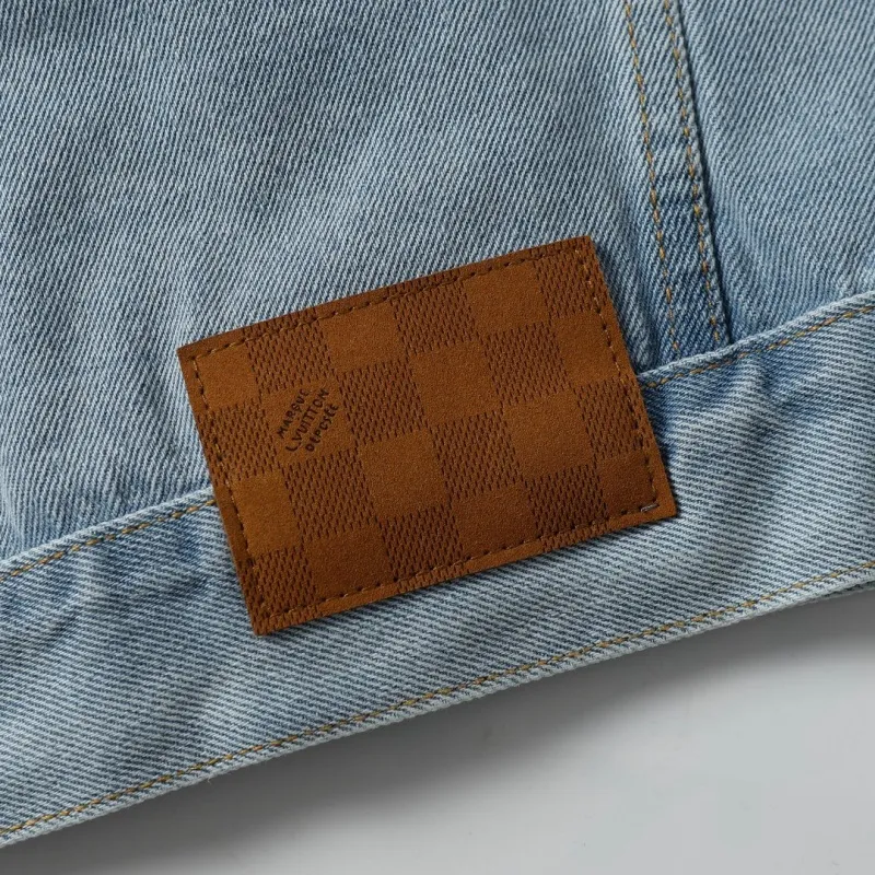 『M-2XL』単品注文 クール トレンド ゆったりシルエット刺繍 合わせやすい デニムジャケットパンツ