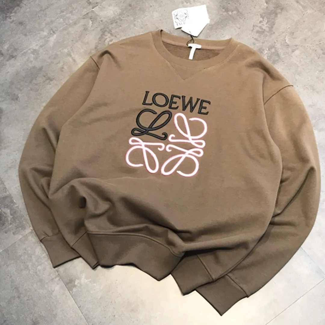 『L』胸元刺繍 立体ロゴ おすすめ クラシック リラックス アウトドア トレーナー