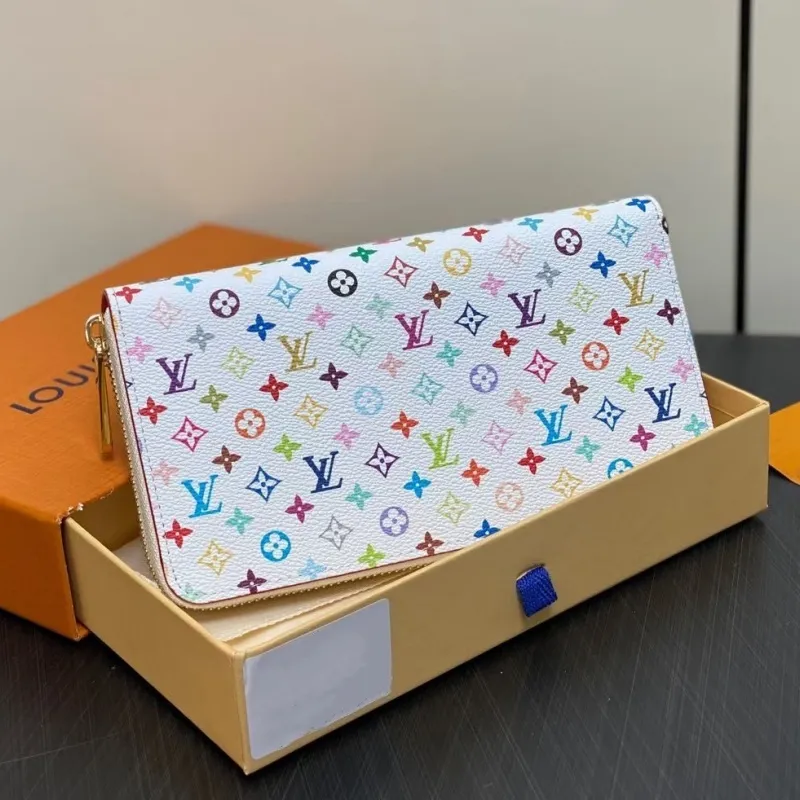安定感抜群 正規品保証 トレンド カラフル 本革 財布 デパート専用ギフトボックス付き