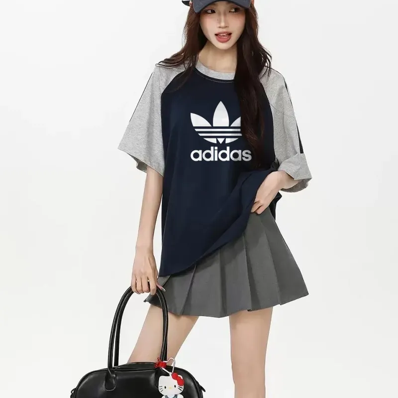 『M-3XL』カジュアル アクティブ シンプル カラーブロック Tシャツ