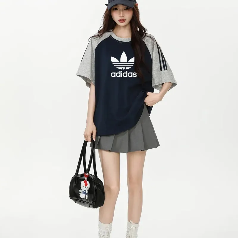 『M-3XL』カジュアル アクティブ シンプル カラーブロック Tシャツ