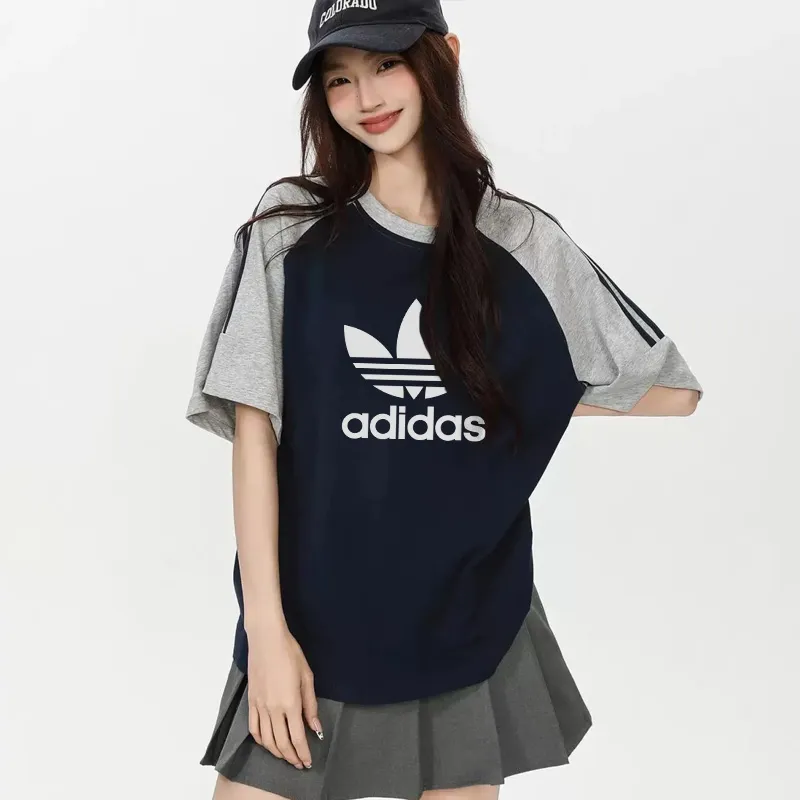 『M-3XL』カジュアル アクティブ シンプル カラーブロック Tシャツ