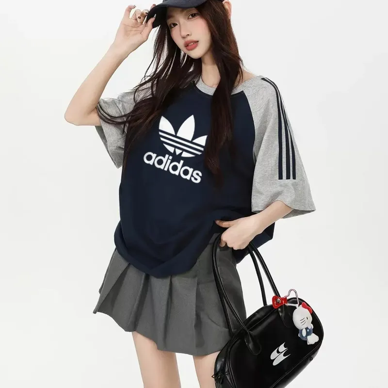 『M-3XL』カジュアル アクティブ シンプル カラーブロック Tシャツ