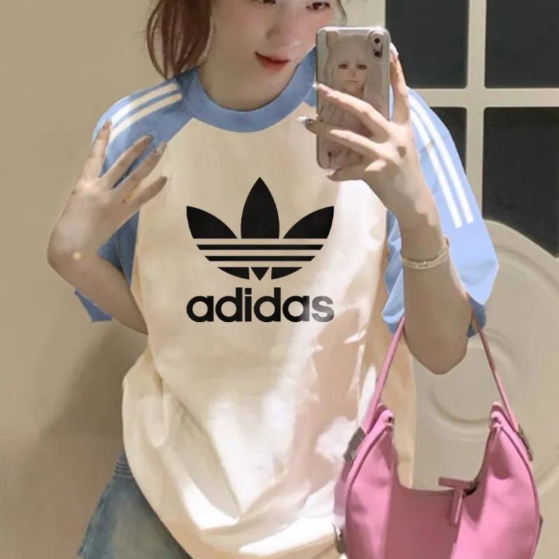 『M-3XL』カジュアル アクティブ シンプル カラーブロック Tシャツ
