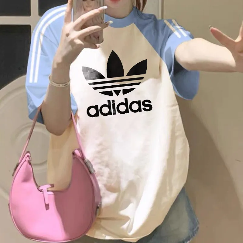 『M-3XL』カジュアル アクティブ シンプル カラーブロック Tシャツ