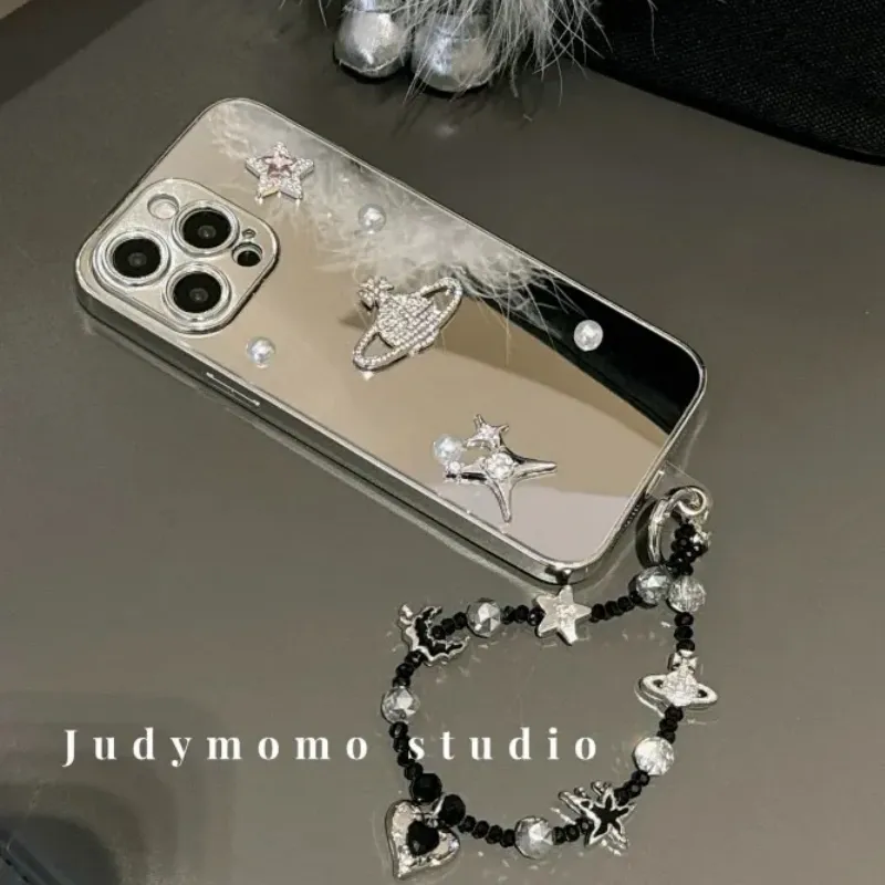 大注目 プレミアム ユニーク 繊細 華やか 軽やか  スウィート スマホチェーン付き スマホケース