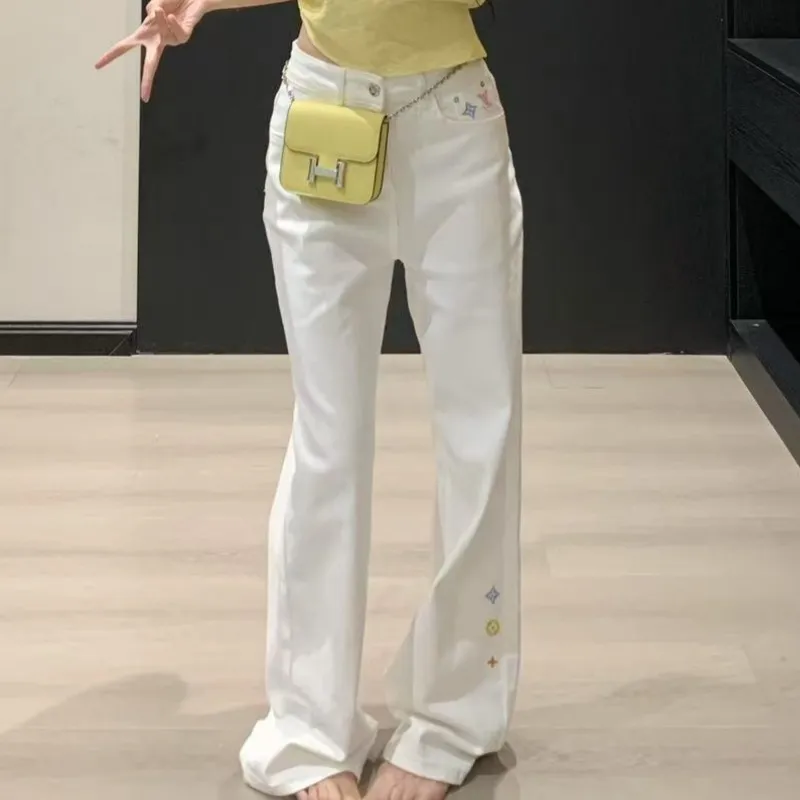 『S-XL』目立つ 着瘦せ 高品質 クラシック合わせやすい ワイドストレートジーンズ