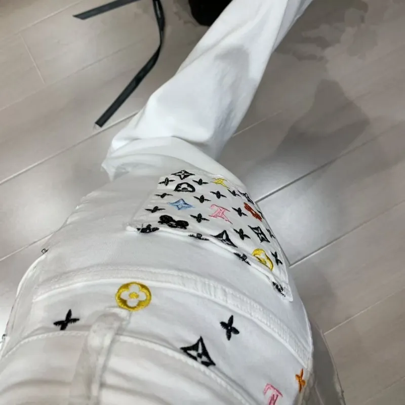 『S-XL』目立つ 着瘦せ 高品質 クラシック合わせやすい ワイドストレートジーンズ