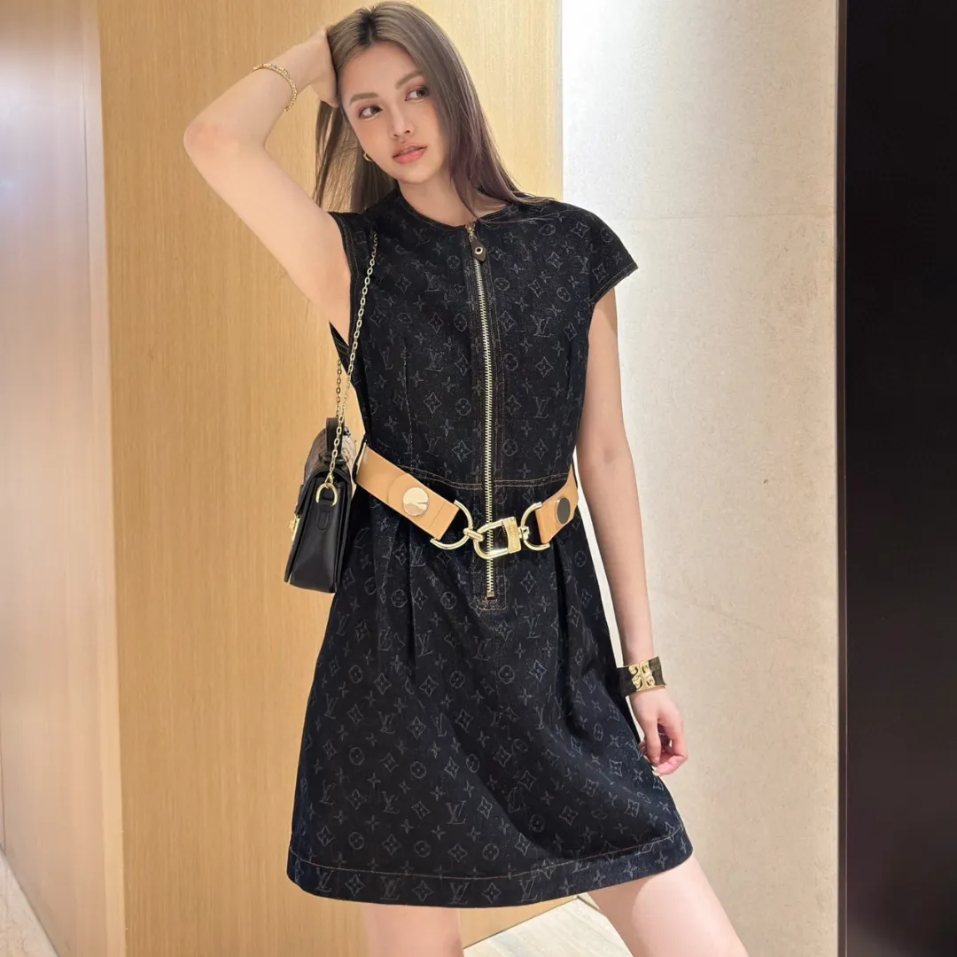 『S-L』おすすめ 大人らしい クラシック リラックス おしゃれ デニム ワンピース