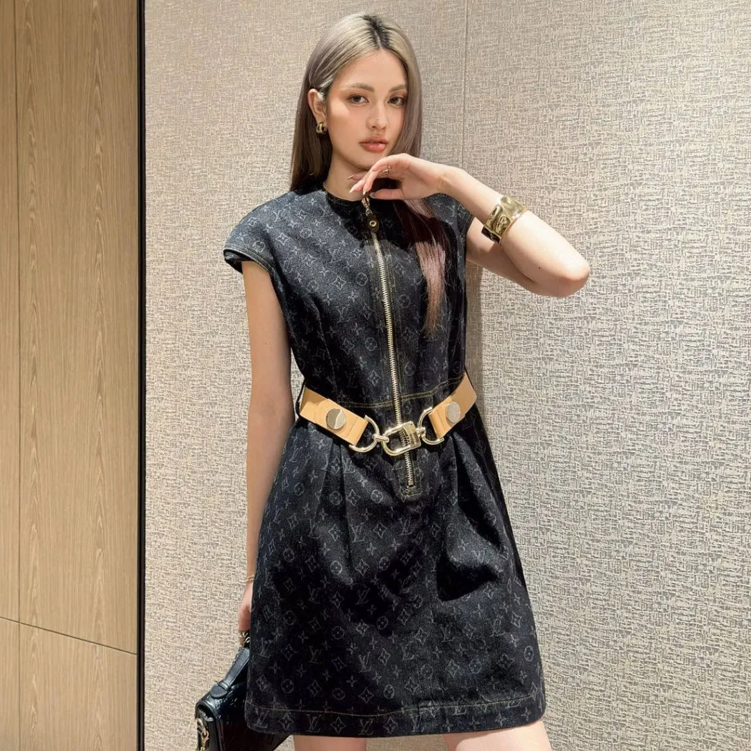 『S-L』おすすめ 大人らしい クラシック リラックス おしゃれ デニム ワンピース