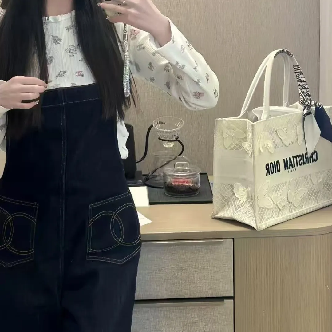 『S-L』新品 気軽 快適 刺繍 オールインワン ゆったり  オーバーオール