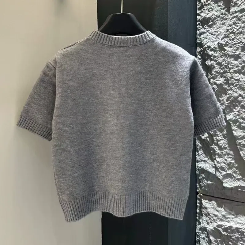 『S-L』超人気商品 ふわふわ 快適 シンプル カジュアル ストレッチ 合わせやすい ニット半袖