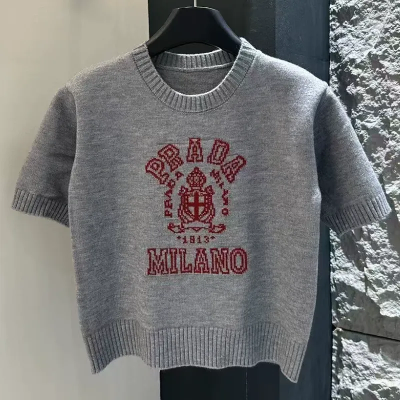『S-L』超人気商品 ふわふわ 快適 シンプル カジュアル ストレッチ 合わせやすい ニット半袖