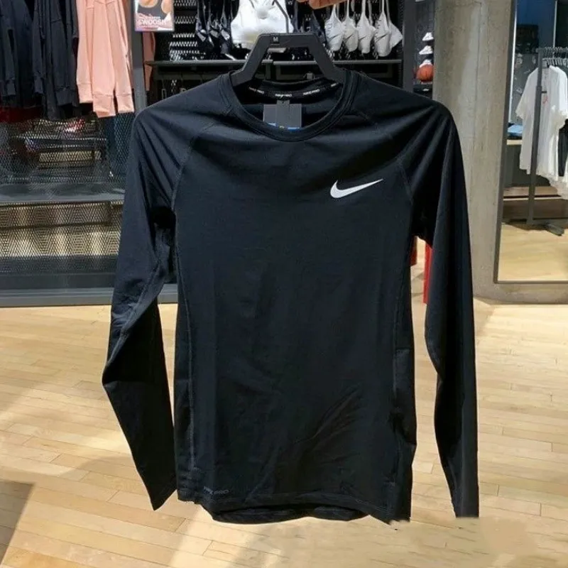 『M-2XL』着心地良い ファッションシンプル 軽量 通気性 速乾 ストレッチ スポーツ用 長袖タイトトップス