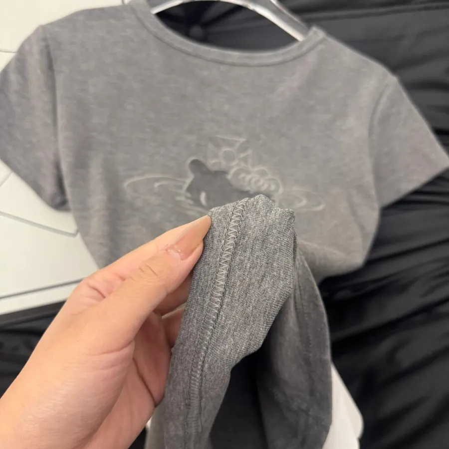 『S-L』カットアウトデザイン セクシー 可愛い シルエットフィット 半袖