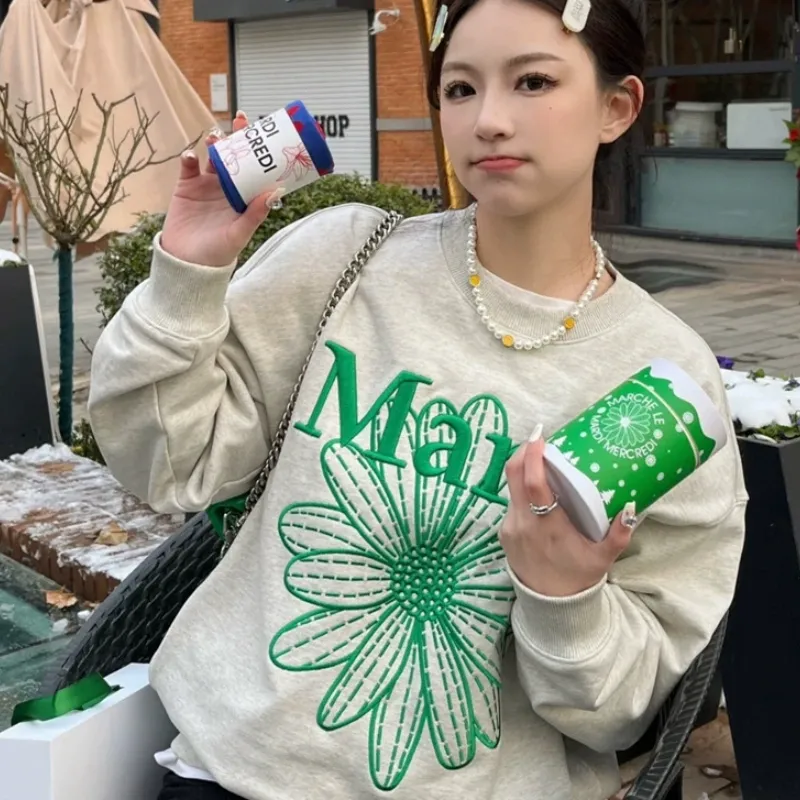 『フリーサイズ』憧れトレンド 高品質 快適 クラシック ガーリッシュ 合わせやすい トレーナー